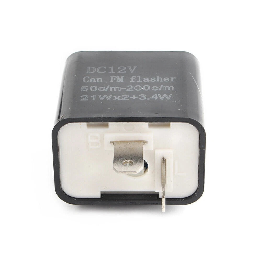2-Pin Adjustable LED Flasher Relay for Universal Fit (Turn Signal/Blinker)