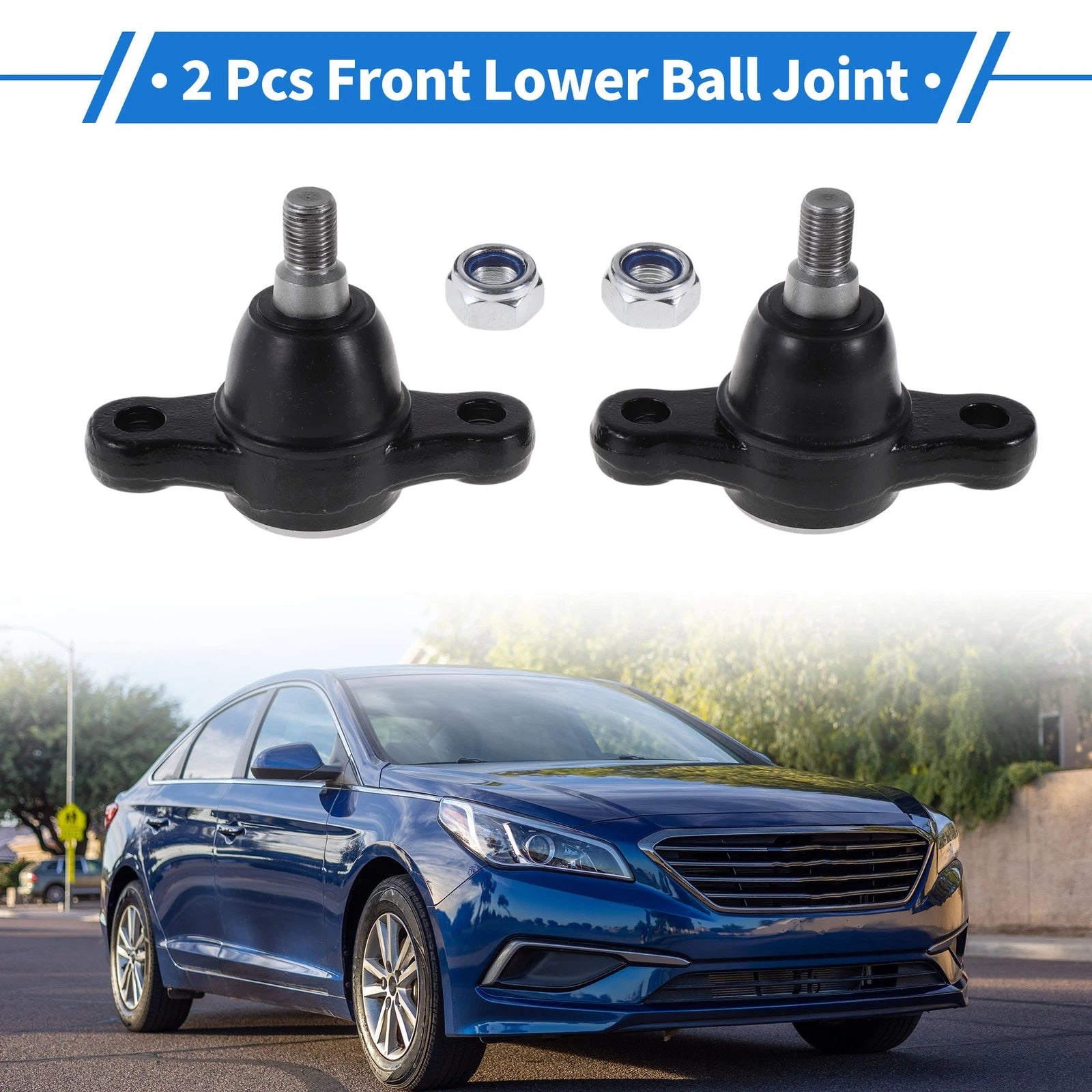 2 Pcs Front Lower Ball Joints Replacement for Hyundai Sonata (1998–2005)