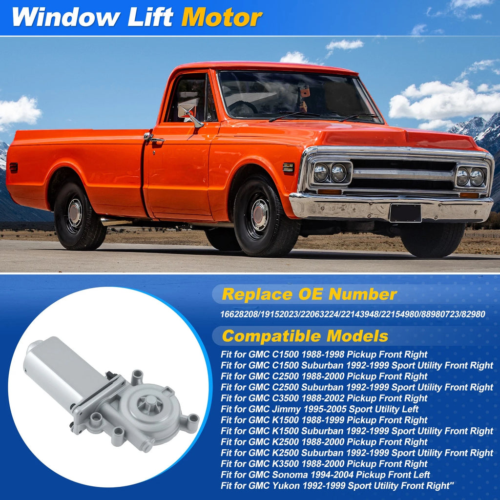 Power Window Lift Motor Replacement for Chevrolet GMC C1500 K1500 (1999–2002)