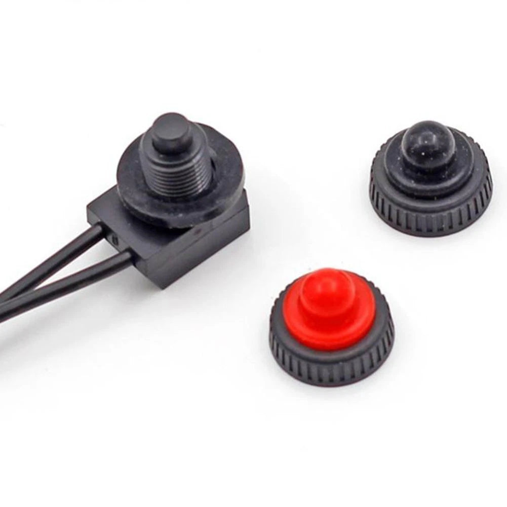 2Pcs Waterproof Push-Button On-Off Switch for Car Motorcycle (12V)