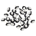 30pcs Door Trim Clips for Various Makes and Models (Plastic White + Black)