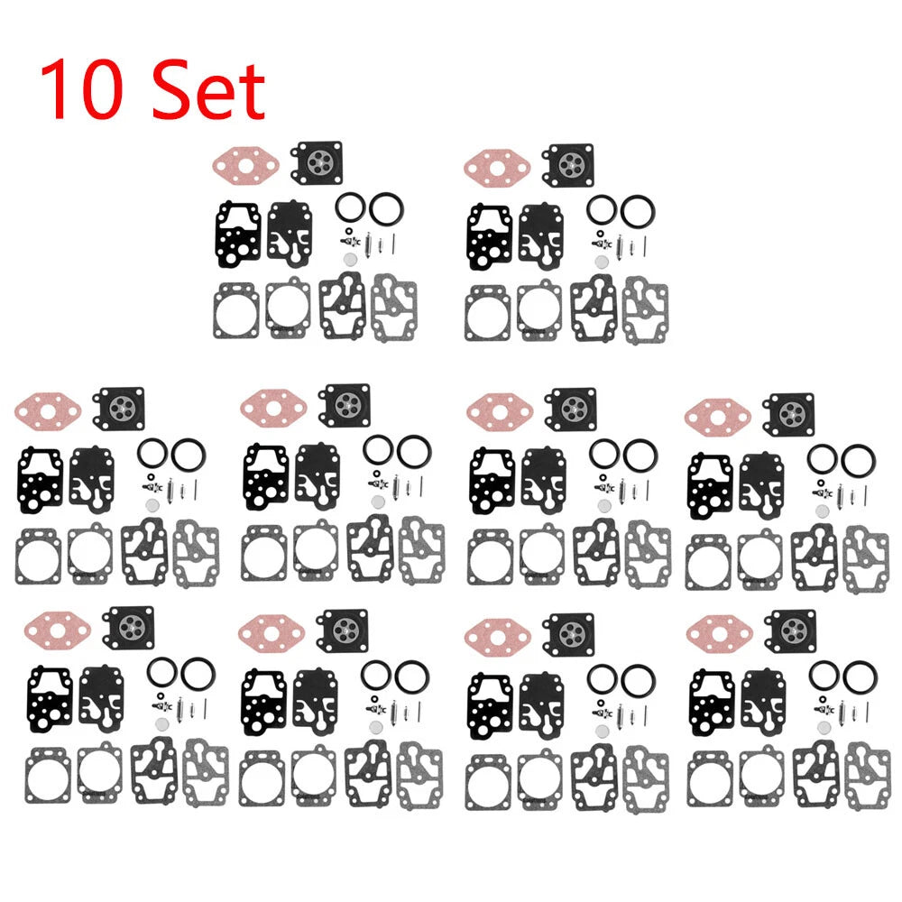Set of 10 Carburetor Gasket Repair Kit for Honda GX22 GX31 (WALBRO K20-WYL)