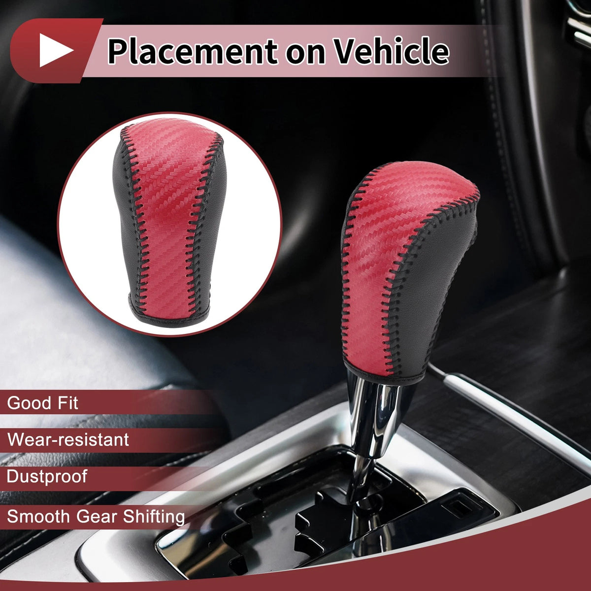 1 Pc Gear Shift Knob Cover for Mazda CX-5 (2013–2014) Faux Leather