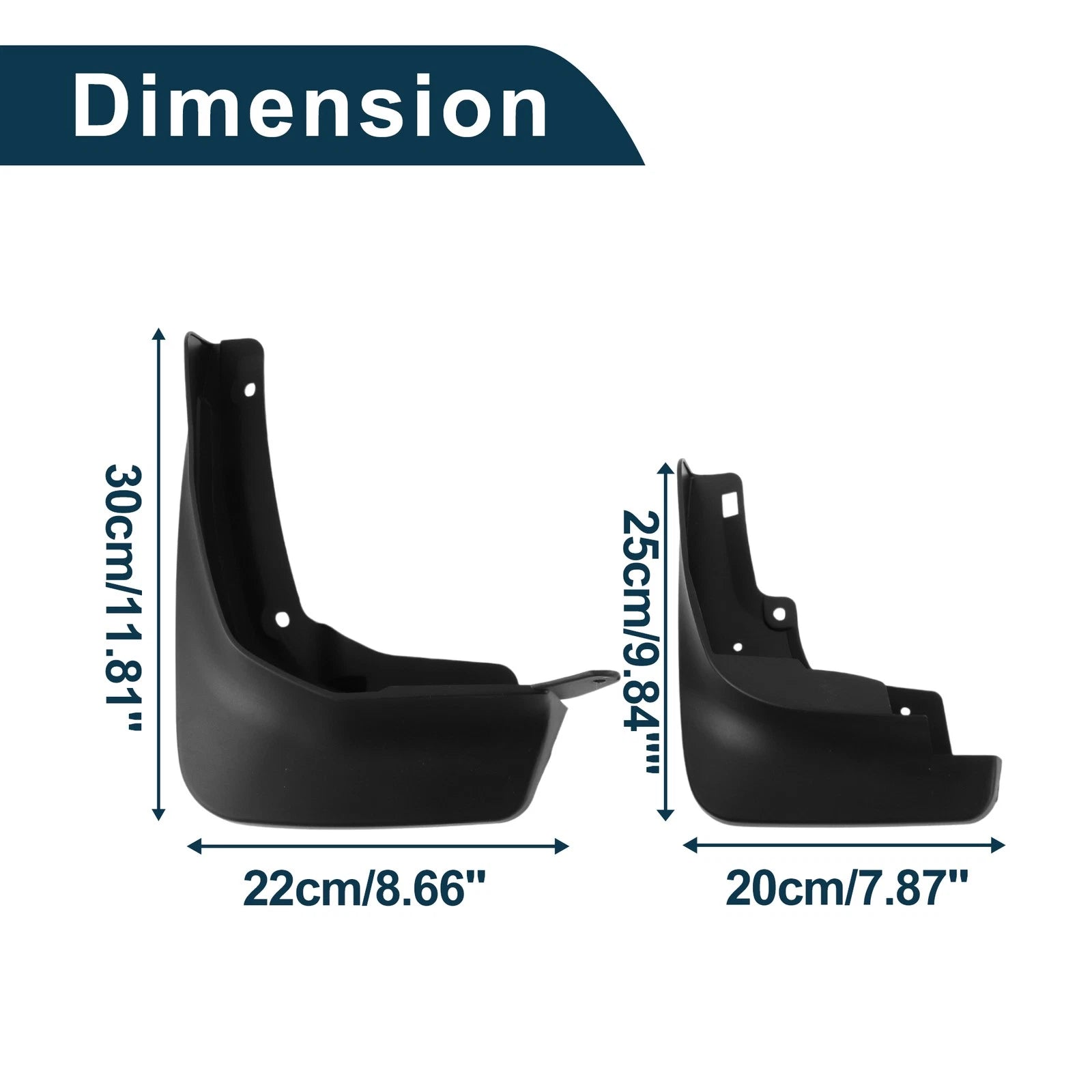 Mud Flaps Splash Guards 1 Set for Volkswagen Tharu (2019–2022)