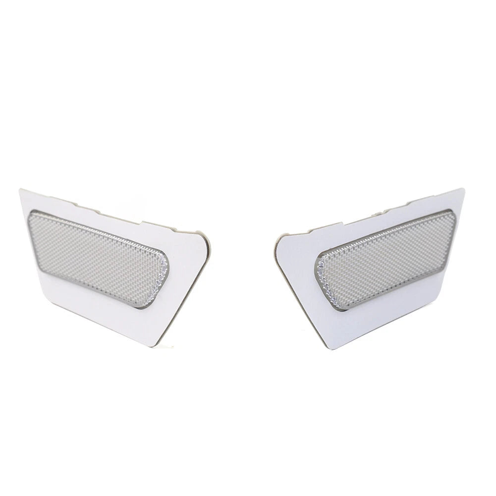 2X White Front Bumper Reflector Side Marker Lights for Audi A4 B9 (2017–2019)