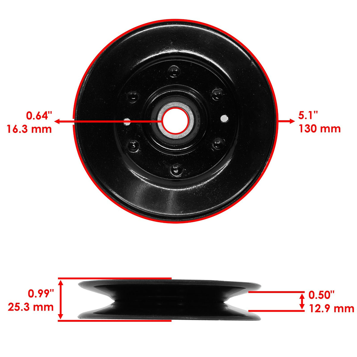 Deck Pulley Replacement for John Deere X700 X720 X724 X728 X740 (60 in) (2010–2019)