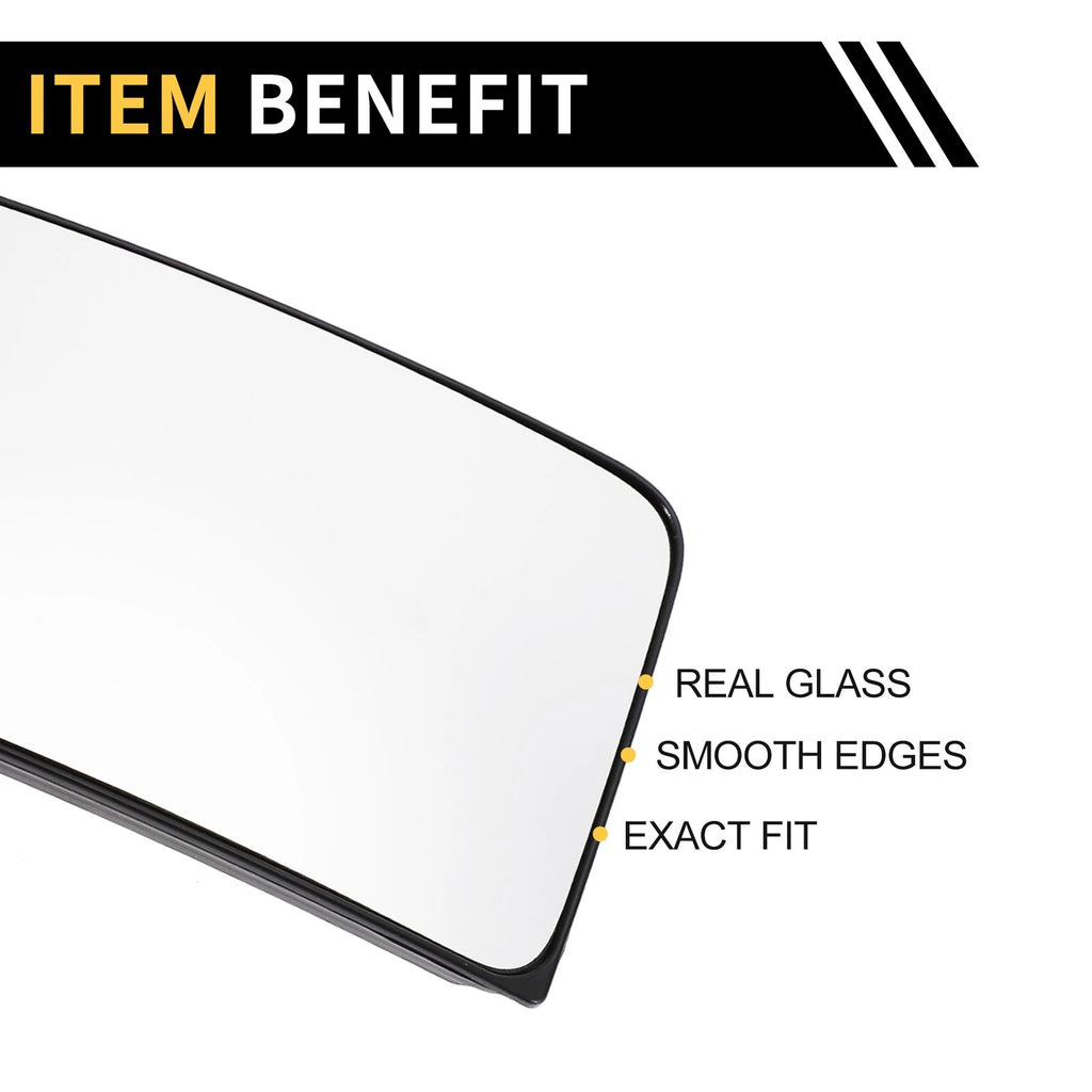Heated Right Side Mirror Glass Replacement for Chevrolet Silverado 2500HD (2007–2014)