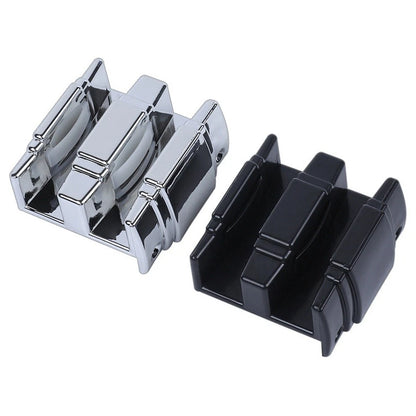 Chrome Shower Door Track with Integrated Anti-Collision Bumper for Shower Doors