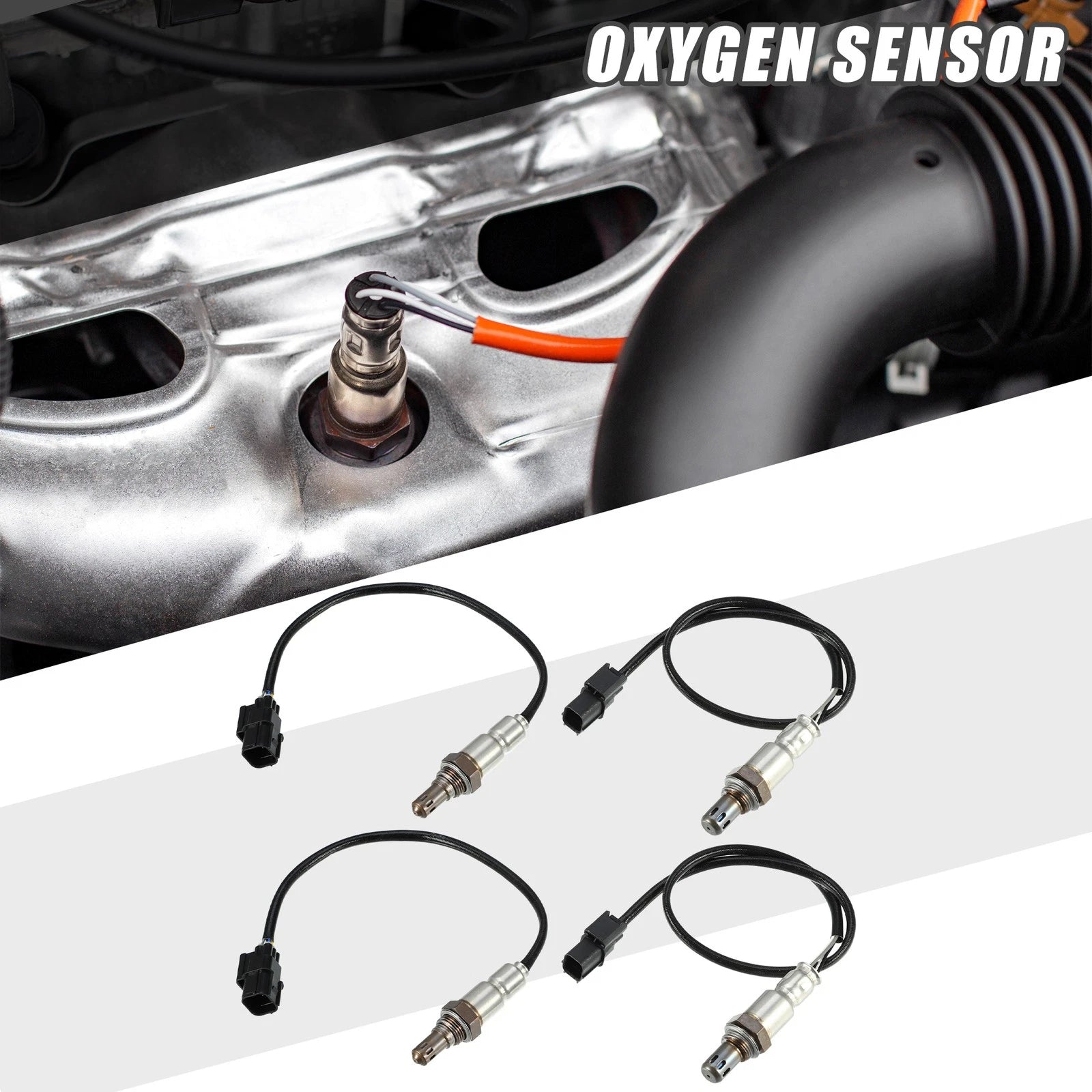 4 Pcs Oxygen Sensor Kit Upstream Downstream for Honda Odyssey (2011–2013)