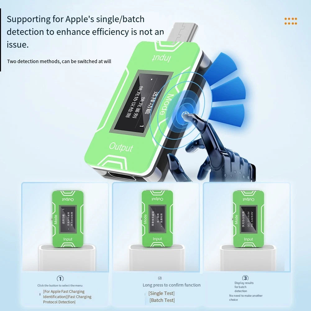 Charger Tester for OLED Fast Voltage Current Power Measurement