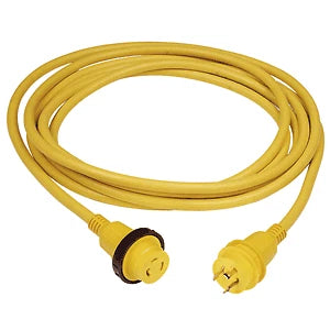 30A 25' Molded Cordset for Marinco (199117) 125V - Yellow
