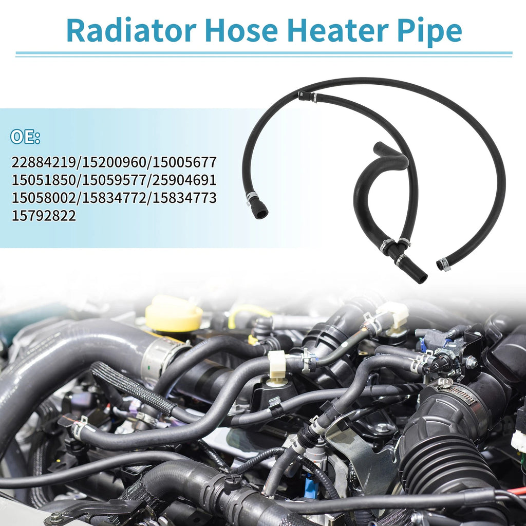 2pc Heater Inlet Lower Radiator Outlet Hose for Chevrolet Avalanche (2007–2009)