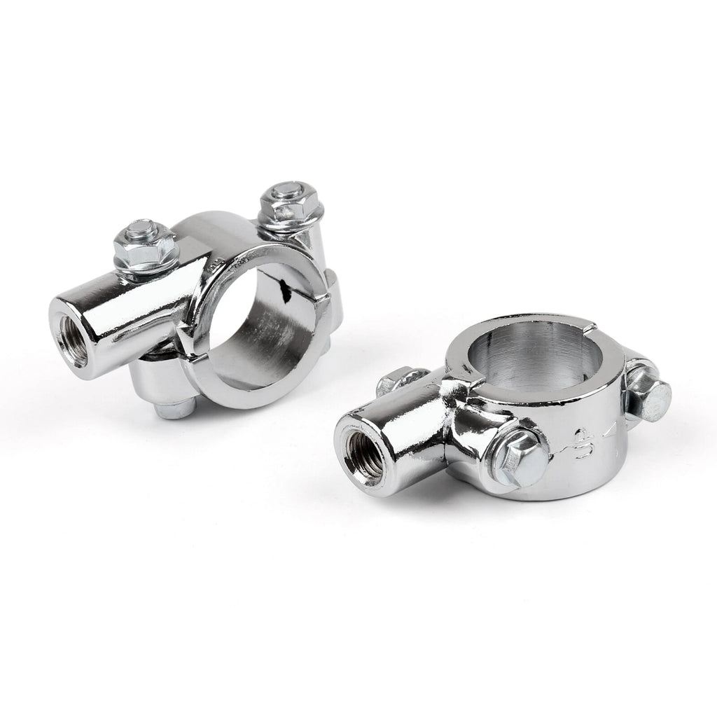 1" 25mm Handlebar Mirror Mount Holder Clamp Adaptor for Motorcycle (10MM Thread)
