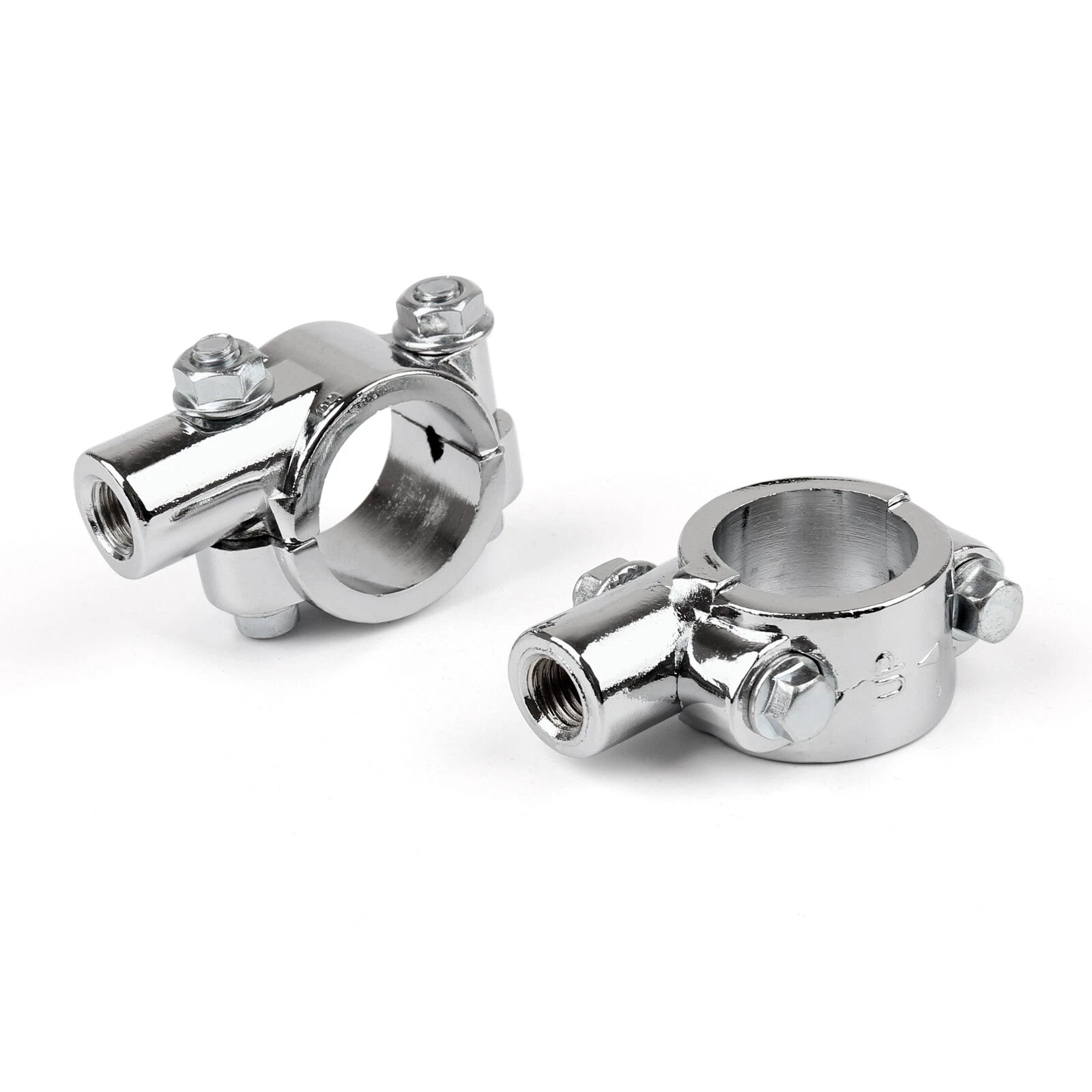 1" 25mm Handlebar Mirror Mount Holder Clamp Adaptor for Motorcycle (10MM Thread)