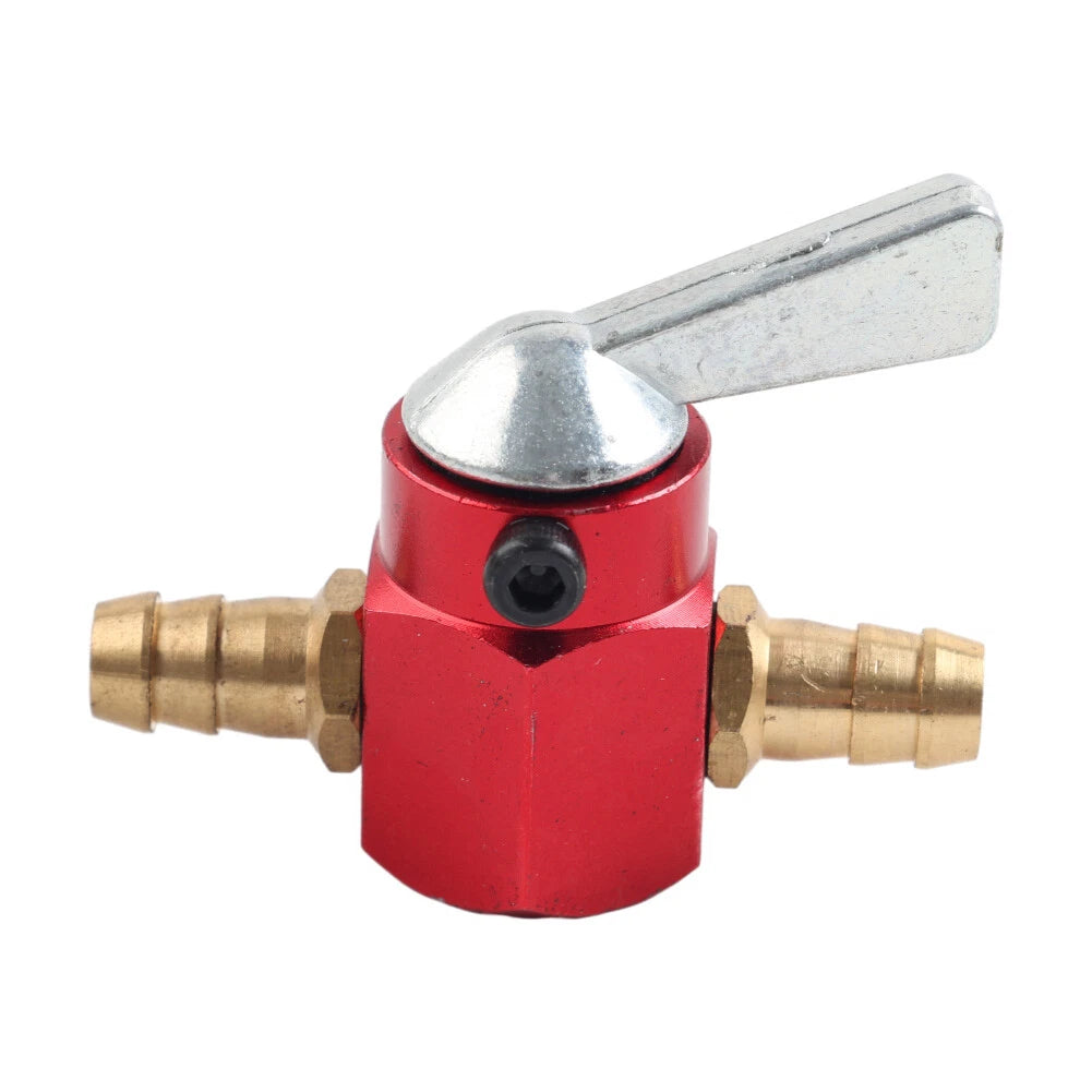 Fuel Tap Petcock for Motorcycle Inline 8mm Red
