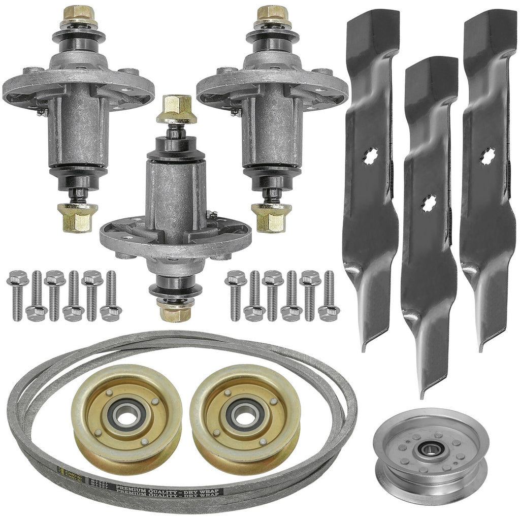48 Deck Spindle Blade Belt Pulley Kit for John Deere LA145 LA155 LA165
