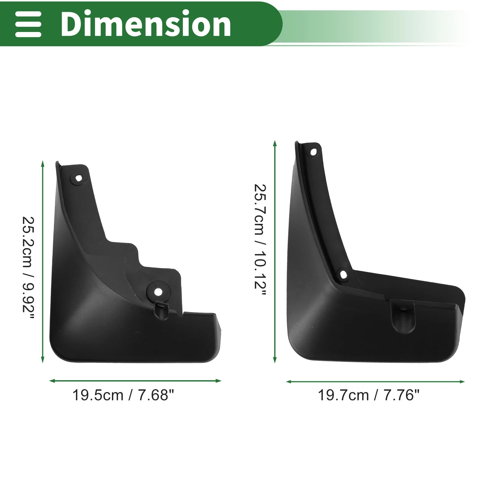 Mud Flaps Splash Guards for SsangYong Korando (2019–2021) W/ Mounts