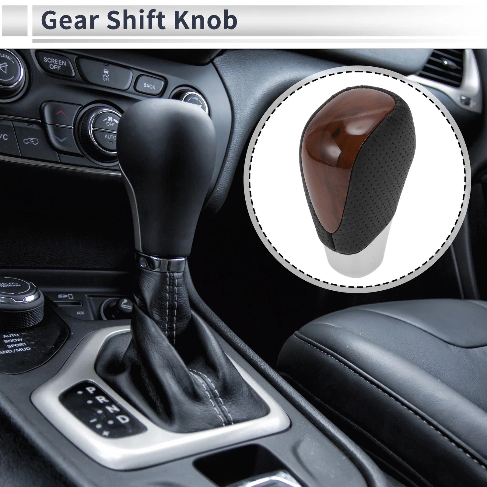 Gear Shift Knob Replacement for Toyota Alphard 200 Series (2011–2014) Faux Leather