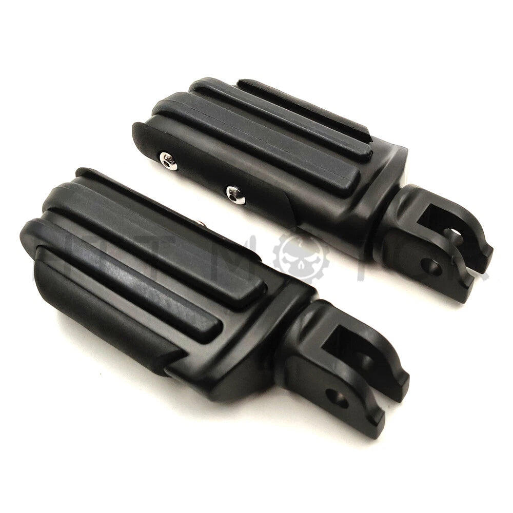 Black Rubber Pilot Footpeg Footrest for Harley Breakout FXBR (2018–2019)