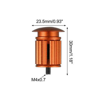 Pair Handlebar End Plugs Aluminum Alloy 17.5–22mm for Bike (Orange) (2005–2015)
