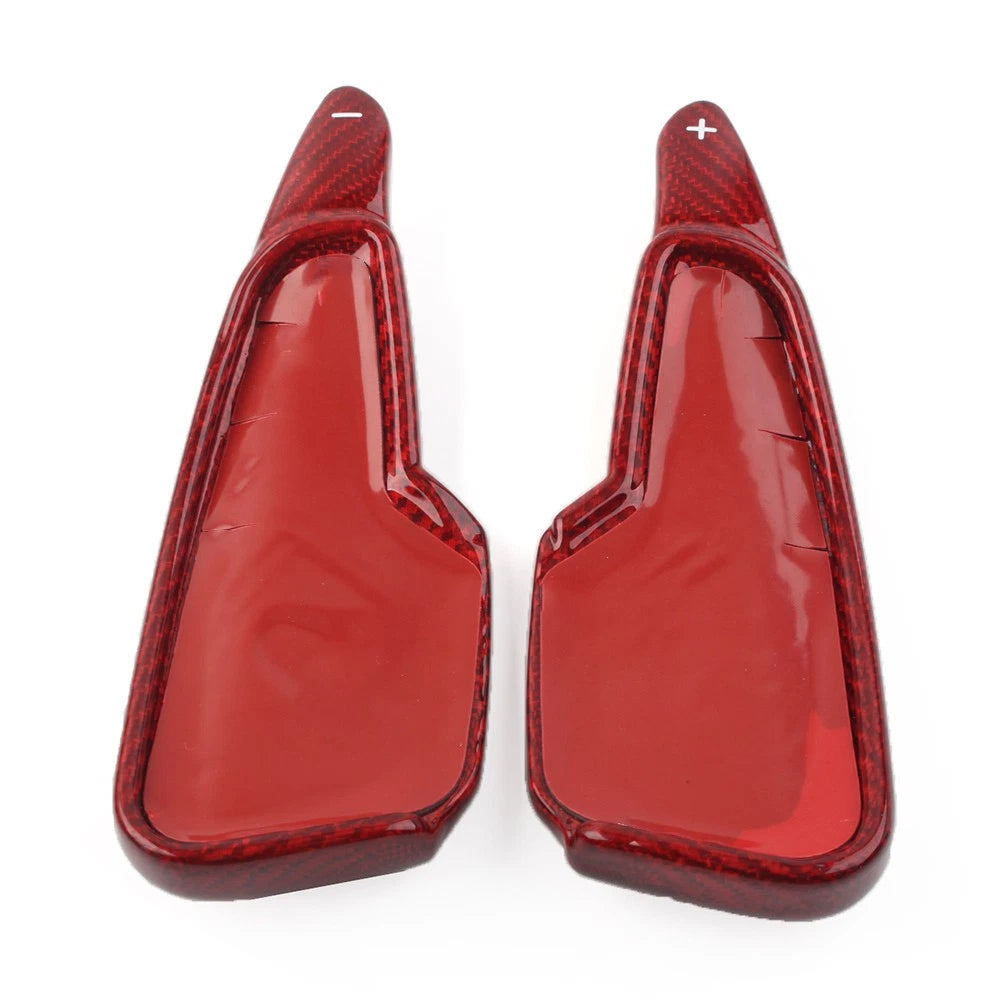 Carbon Fiber Red Steering Wheel Shift Paddle for Chevrolet Corvette C8 (2020–2022)