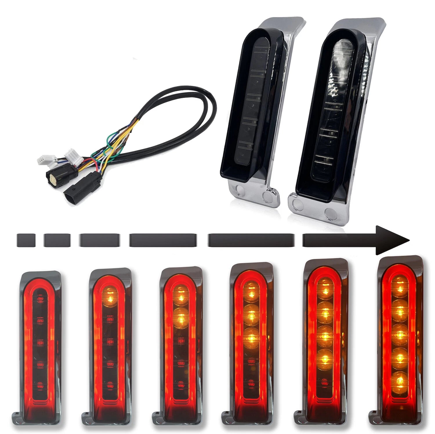Sequential LED Turn Signal Run Brake Taillight for Harley Electra Glide (2014–2019)