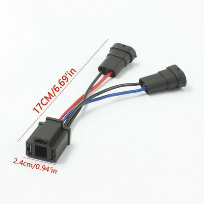 Dual Harness H9/H11 to H4 Splitter for Automotive Applications