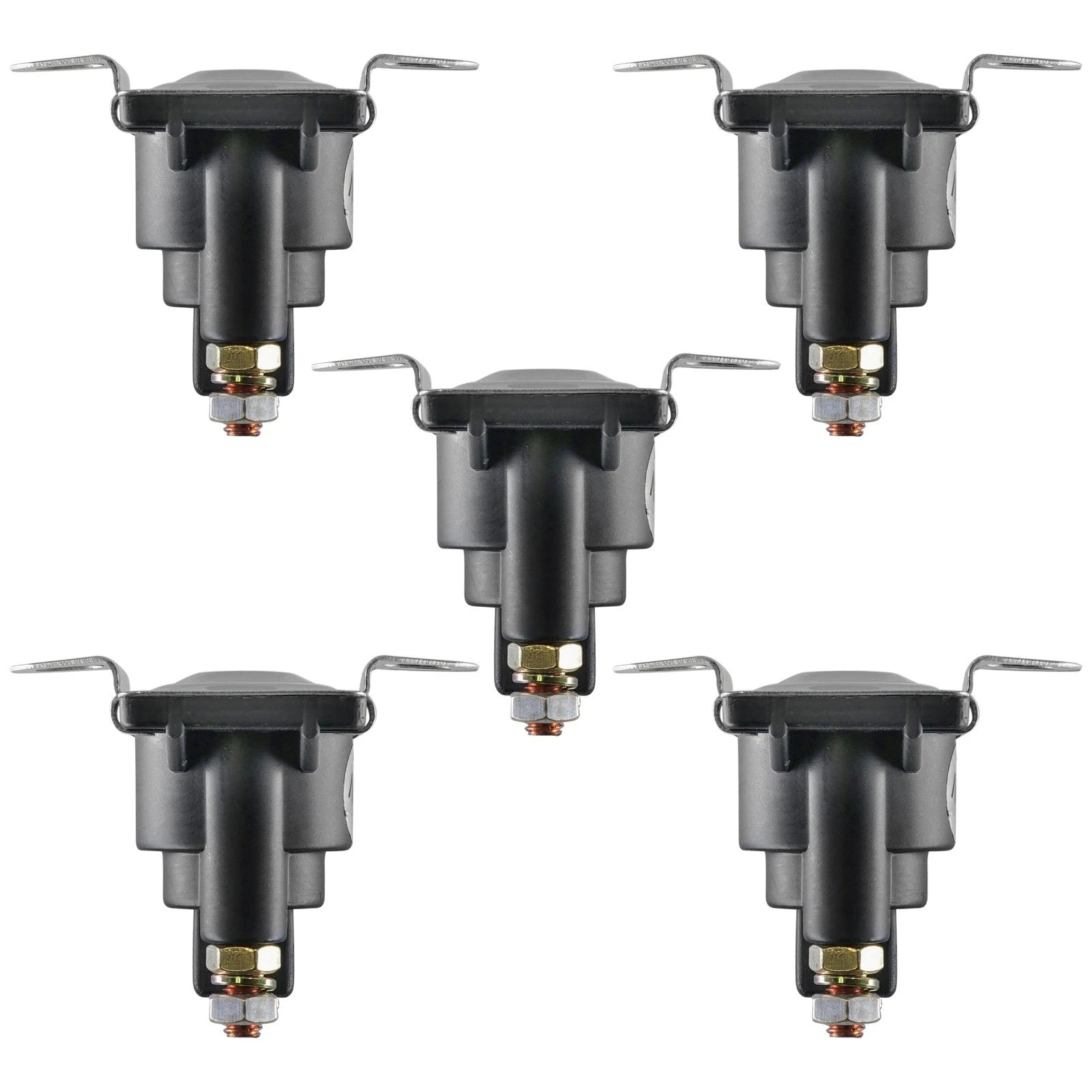 Set of 5 Starter Solenoid Relays for Mercury Marine (89-818864T, 89-96158, 89-96158T)