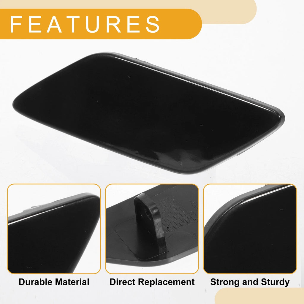 Front Left Washer Nozzle Cover Cap for VW Passat (2011–2018) 1 Pcs Black