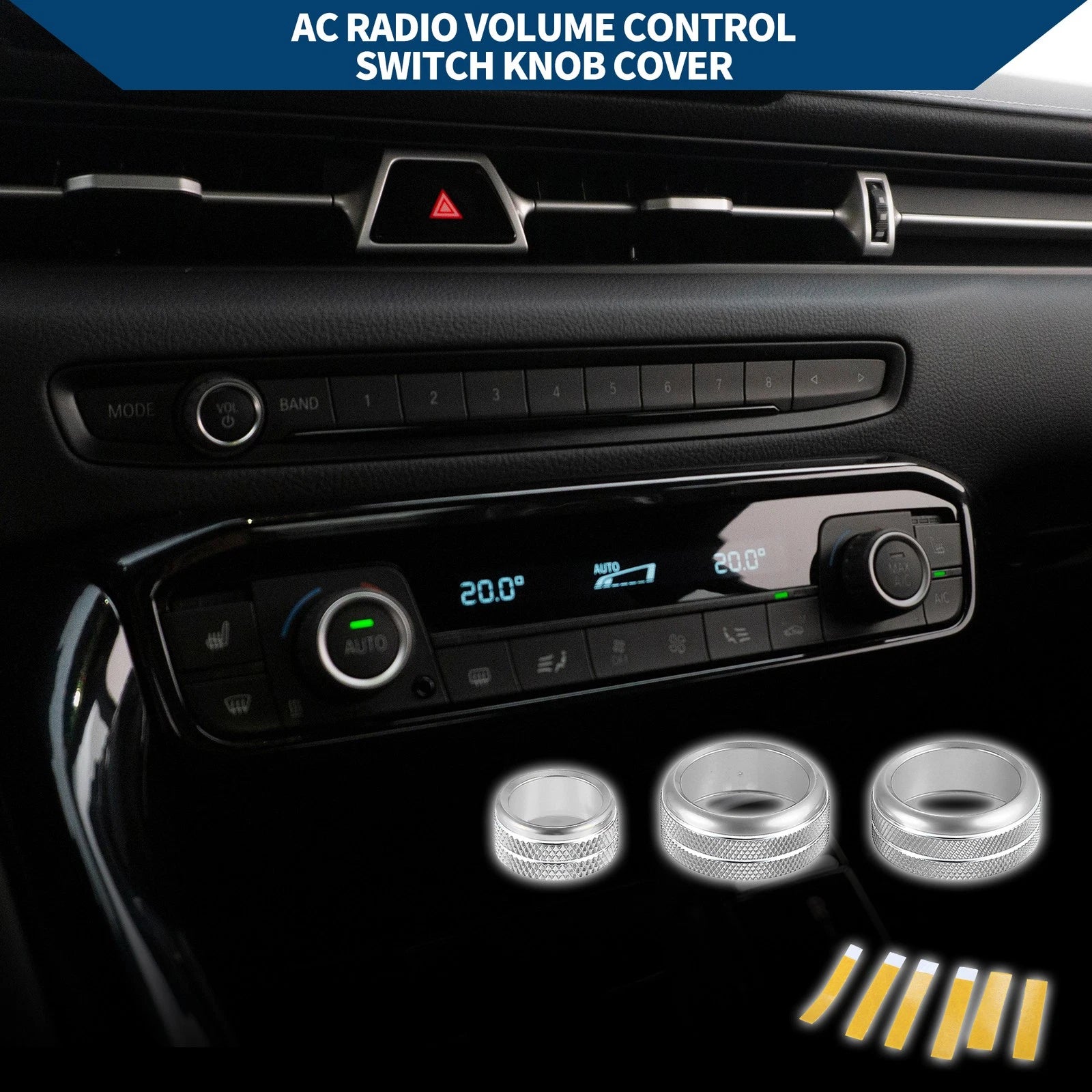 AC Radio Switch Knob Cover Ring Replacement for Toyota Supra (2018–2022)