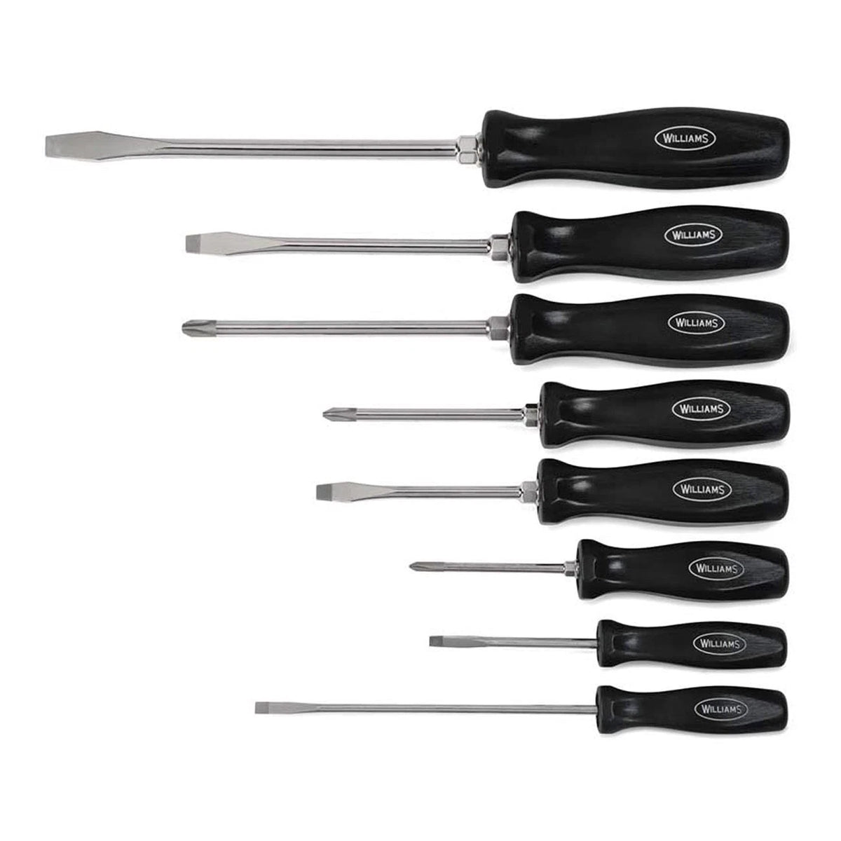 Set of 8 Mixed Screwdrivers for Williams Endurogrip