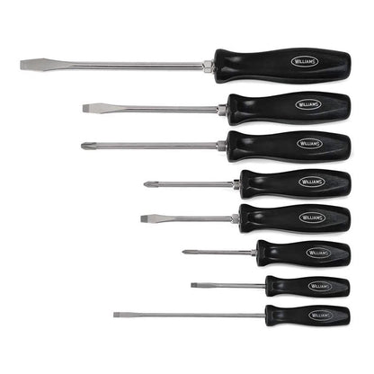 Set of 8 Mixed Screwdrivers for Williams Endurogrip