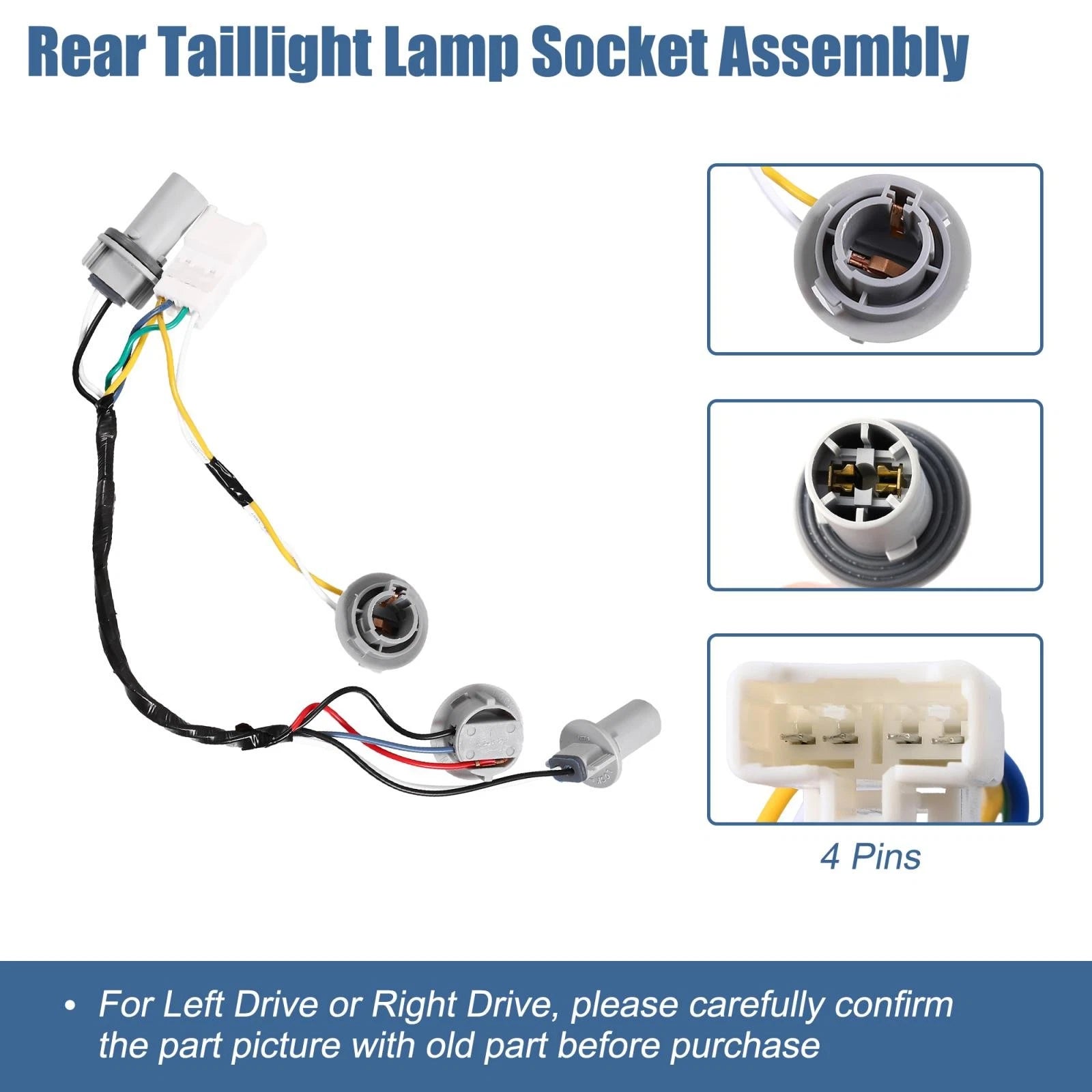 Tail Lamp Holder and Wiring Harness Replacement for Hyundai Sonata (2011–2014)