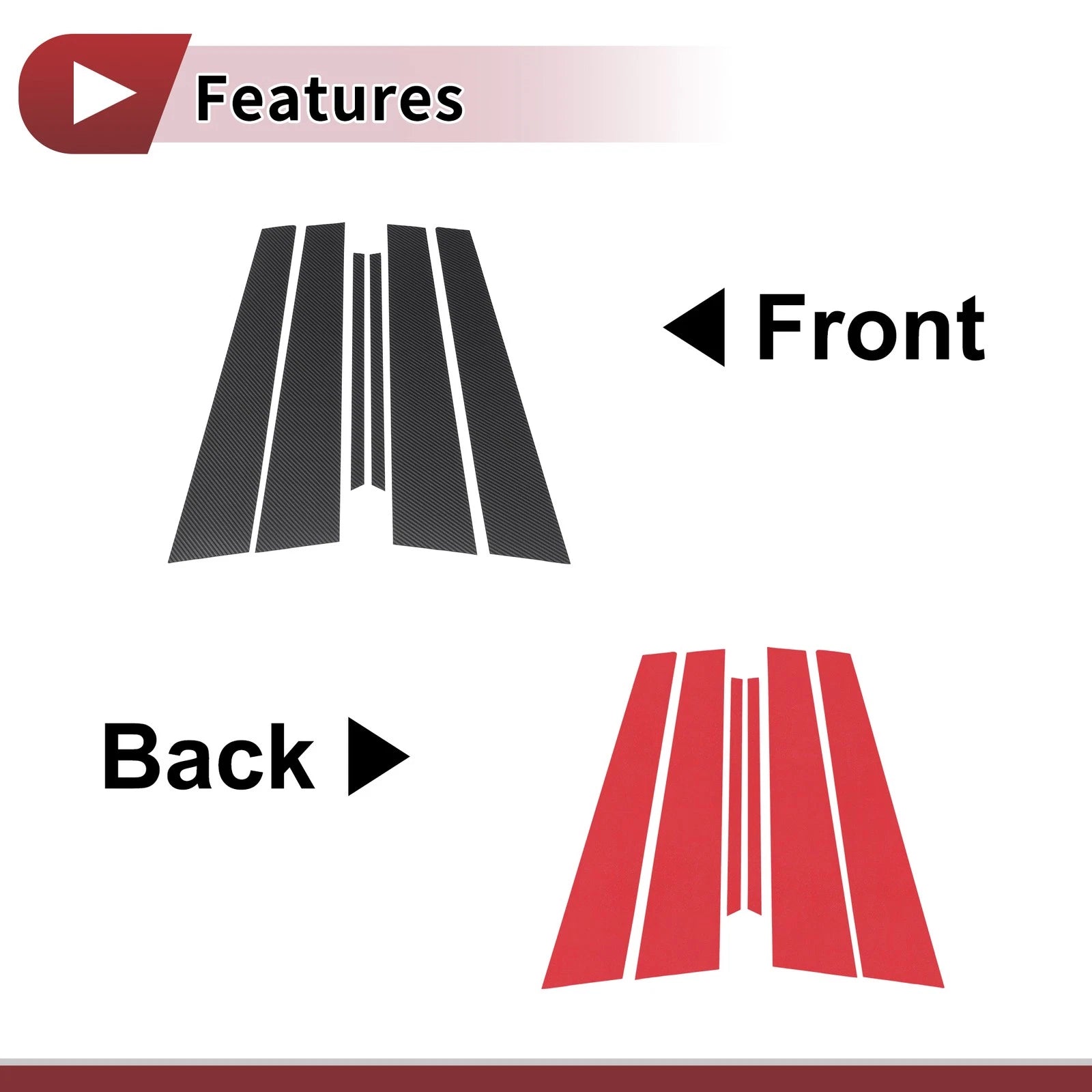 Door Pillar Window Trim Front Left Right for Lexus IS (1999–2006)