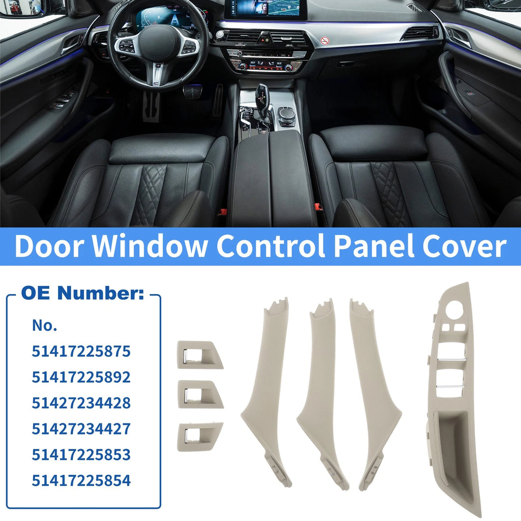 Side Door Window Control Panel Cover RHD Replacement for BMW 5 Series (2004–2017)