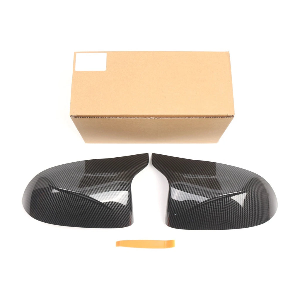 2X Carbon Look Mirror Cover Caps for BMW X3 X4 X5 X6 X7 (G01 G03 G06)