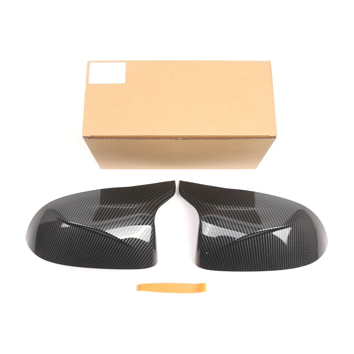 2X Carbon Look Mirror Cover Caps for BMW X3 X4 X5 X6 X7 (G01 G03 G06)