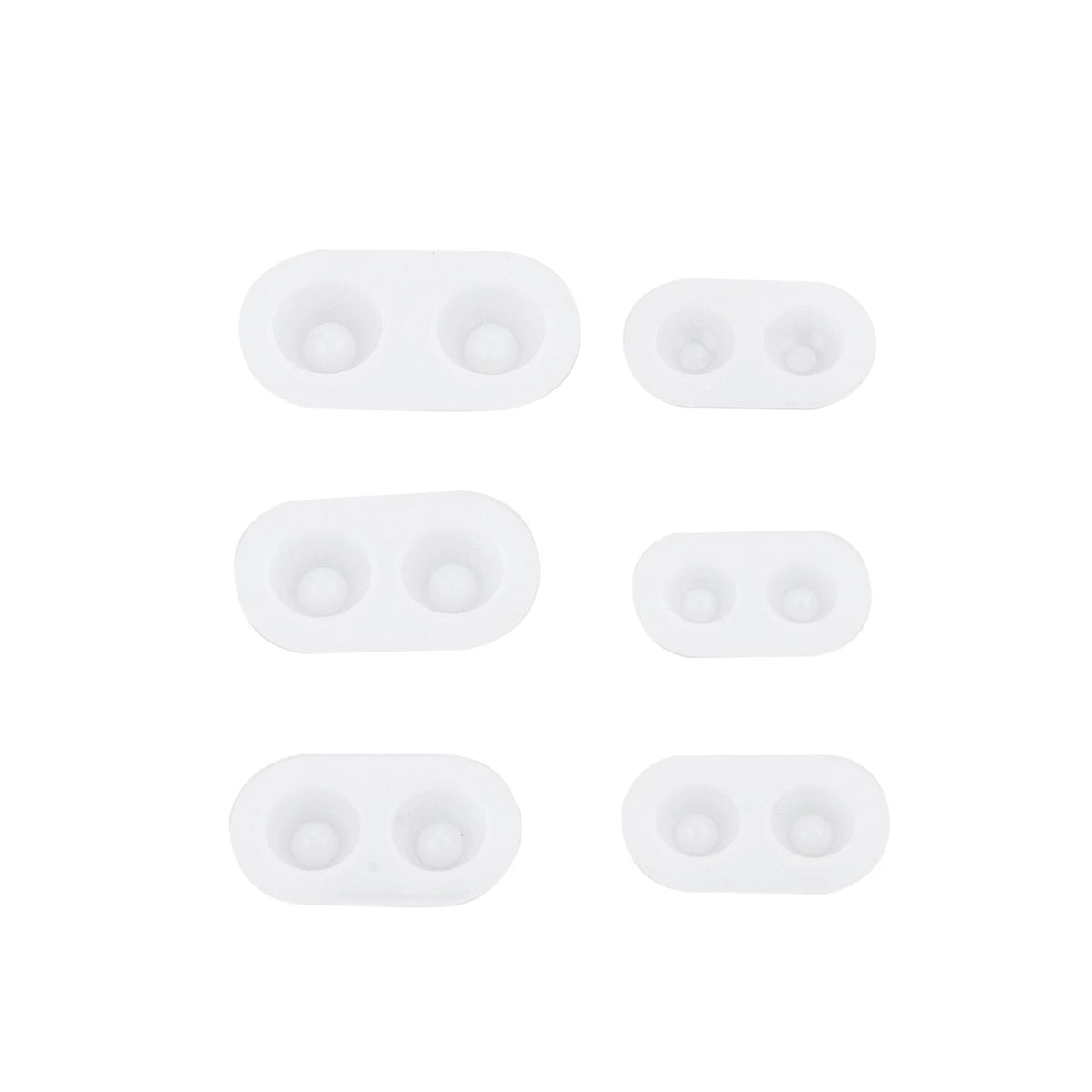 Set of 6 Silicone Molds for Doll Eyes - Flexible, Durable