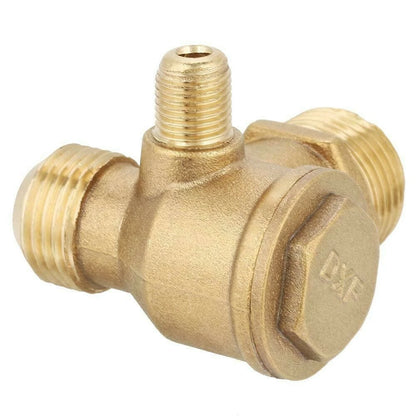 90 Degree Air Compressor Check Valve for 3-Way Male Connector