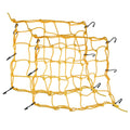 2 Pcs Universal Motorcycle Cargo Luggage Mesh Net Yellow 35 x 35cm