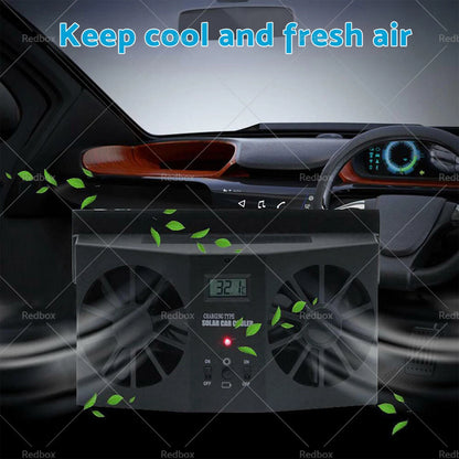 Solar Powered Car Cooling Fan for Universal Vehicles