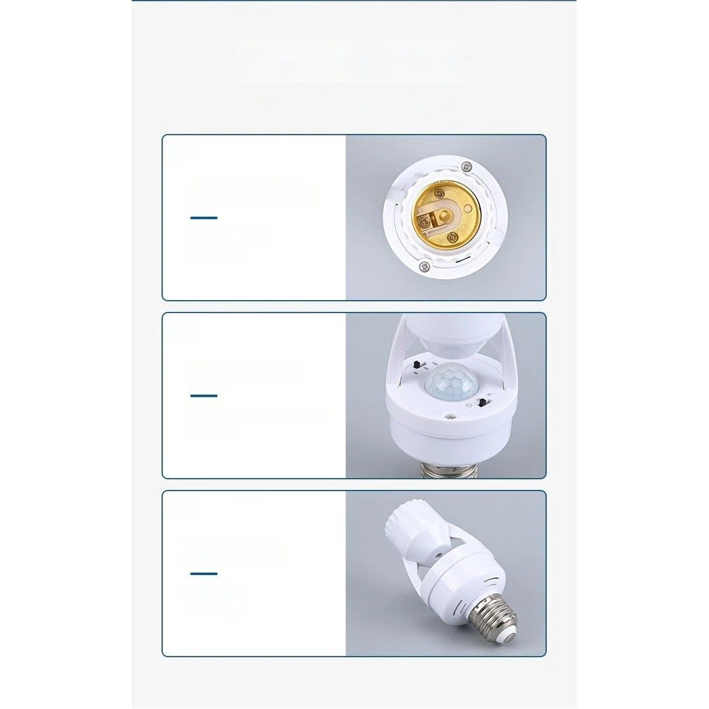 E27 Motion Sensor Light Bulb Holder for LED Bulbs