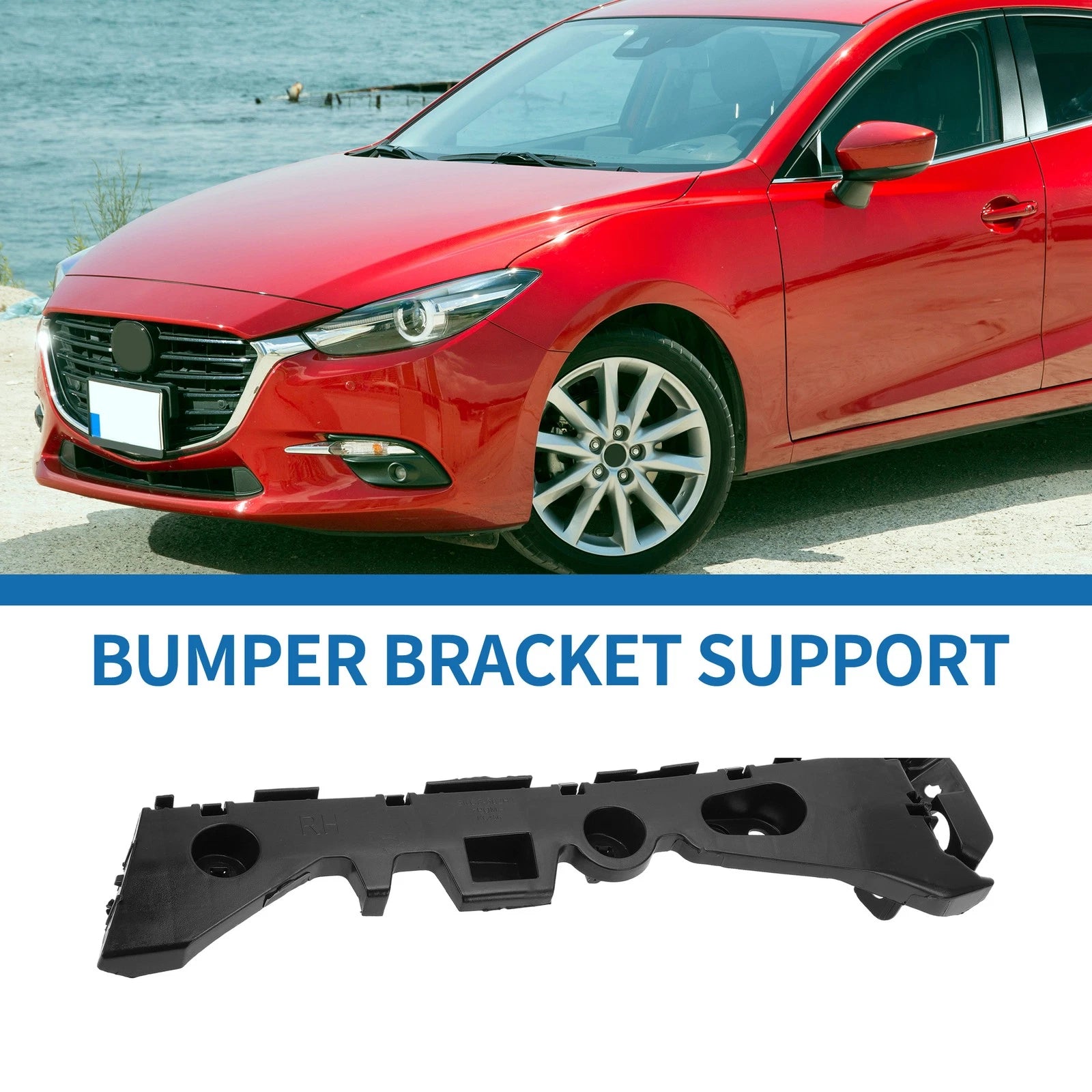 1pc Right Side Rear Bumper Retainer Bracket for Mazda 3 Sedan (2014–2021)