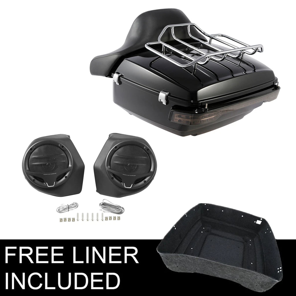 Trunk Rack Pad Speakers for Harley Touring Electra Glide (2014–2026)