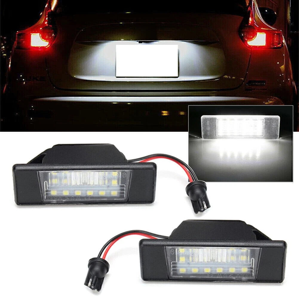 2X 18-SMD LED License Plate Light Assembly for Nissan Juke Versa X-Trail