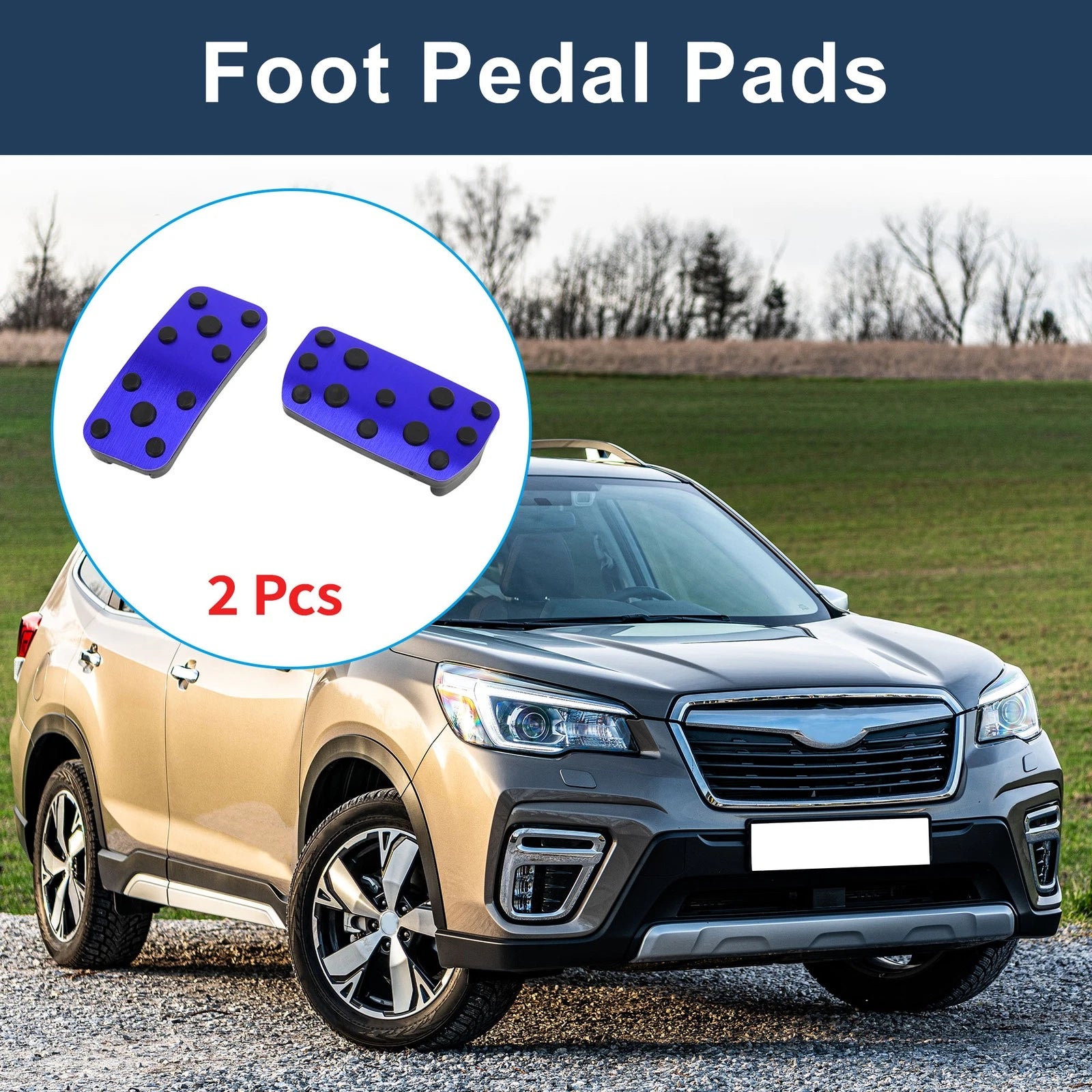 2 Pcs Automatic Accelerator Pedal Covers Replacement for Subaru Forester (2006–2018)