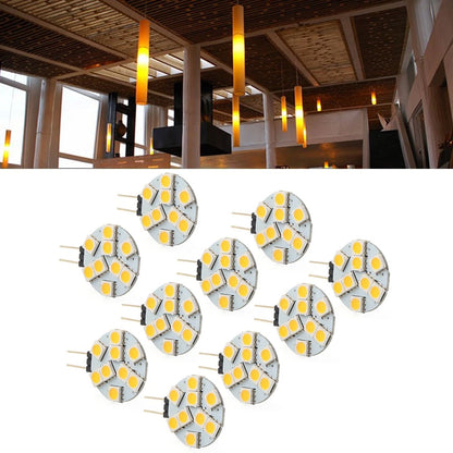 10Pcs G4 Socket Super Bright Warm White LED Lights for Indoor Car RV