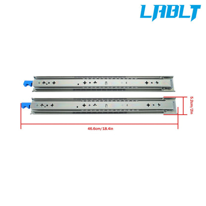 1 Pair Heavy Duty Drawer Slides 18" for Universal Applications (250 lbs)