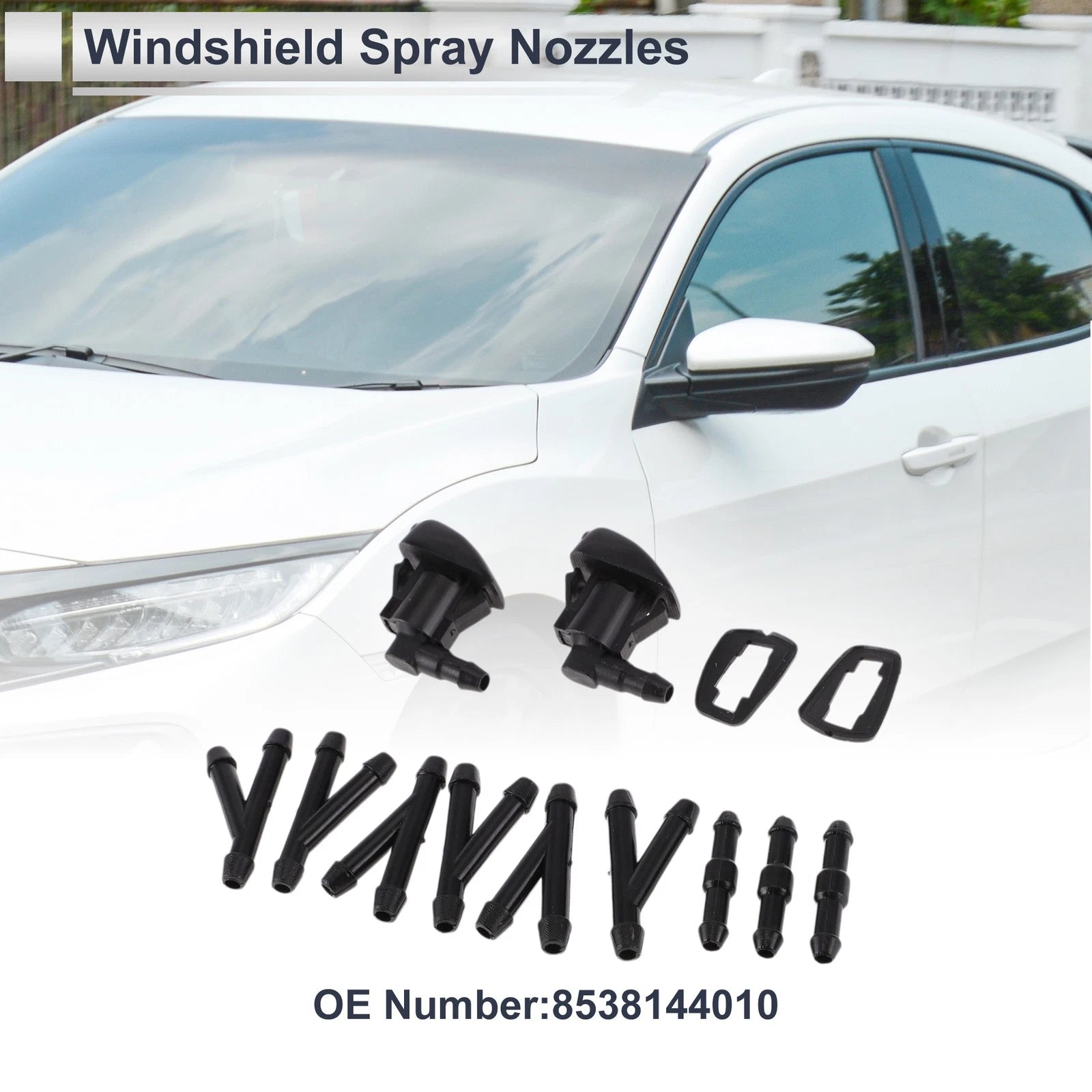 Washer Nozzle Set with Hose Connectors for Toyota (2010–2018)