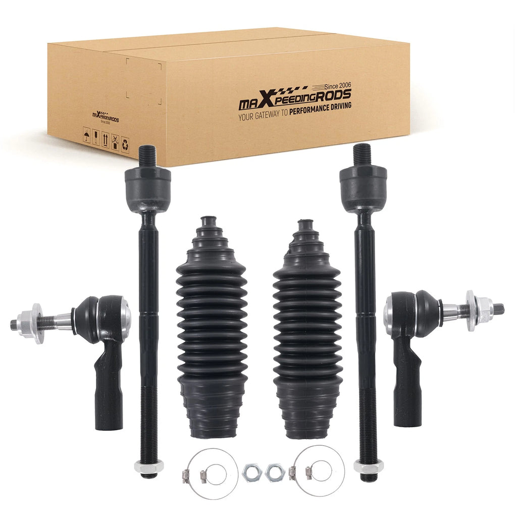 Front Inner Outer Tie Rod End Link & Boots for Chrysler Aspen Durango (2004–2006)